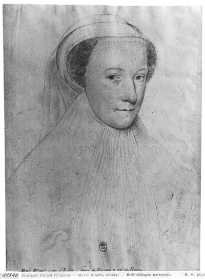 Mary, Queen of Scots (1542-87) in white mourning, 1560 by François Clouet